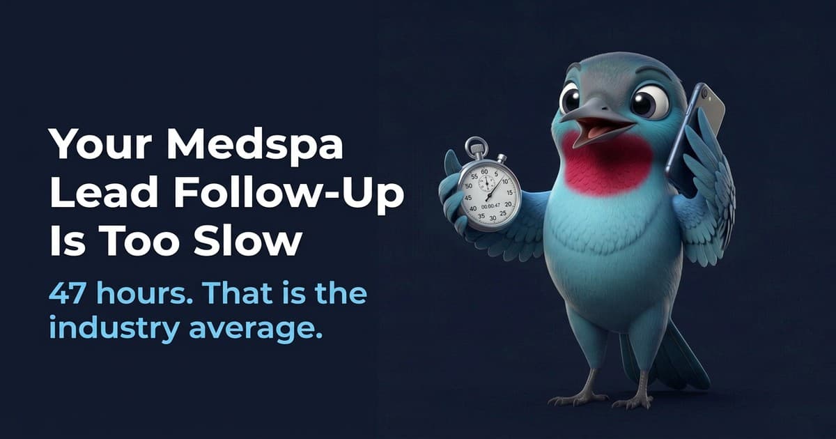 Your Medspa Lead Follow-Up Is Too Slow. And It's Costing You Bookings.