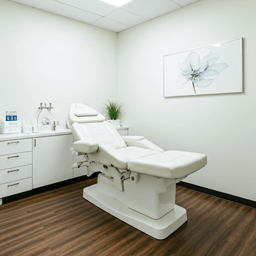 Modern medspa treatment room