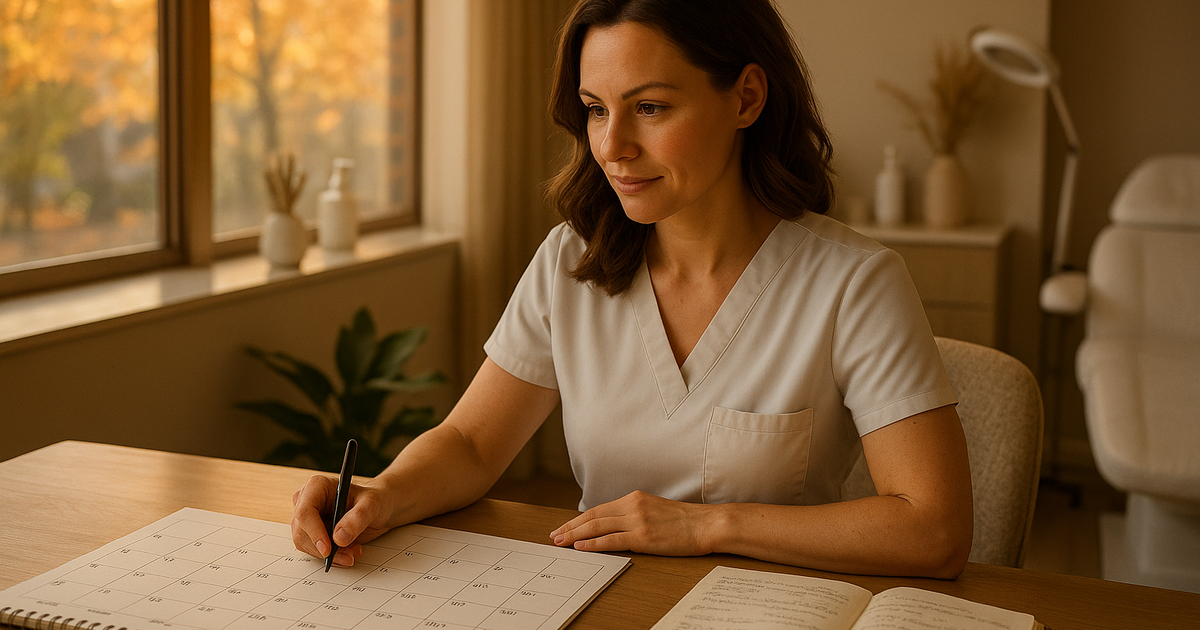 Medspa owner planning ahead in autumn for the slow season months ahead